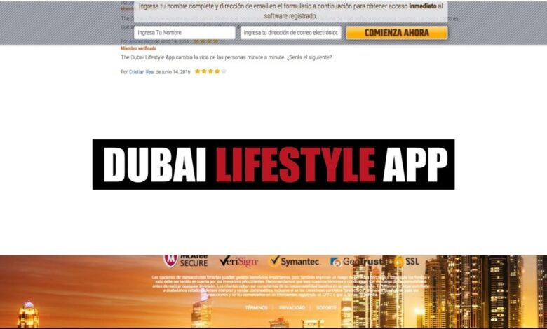 Dubai Lifestyle App Binaria Estafa